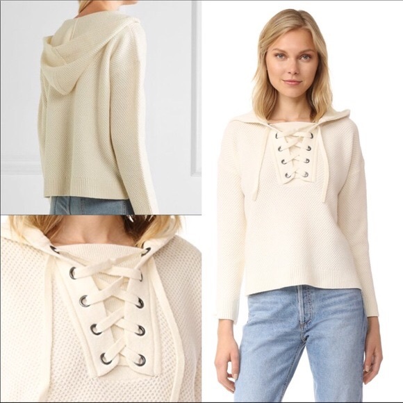 Madewell Sweaters - Made well Jameson Lace Up Pullover Hoodie